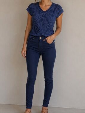 L'AGENCE Margot Skinny Jeans Womens 25 Indigo Blue Excellent High Rise